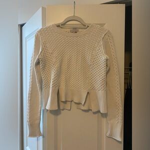 Cream colours cute cropped with detail sweater size m